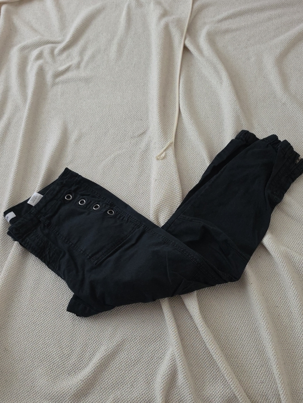 Kensie Black High-Rise Button-Front Pants